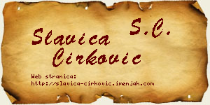 Slavica Ćirković vizit kartica